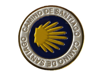 Pin Estrella Camino de Santiago redonda grande