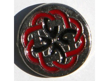 Pin Laberinto Celta Rojo Metal