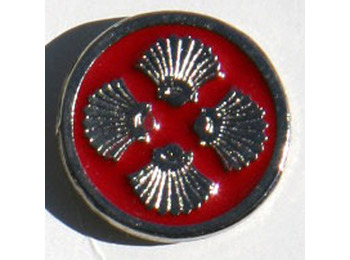 Pin Logo Xacobeo 4 Conchas Metal