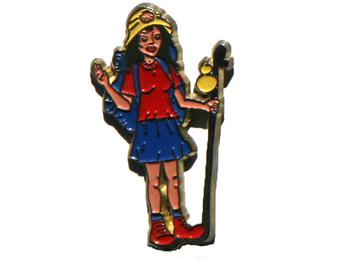 Pin Peregrina Rojo metal