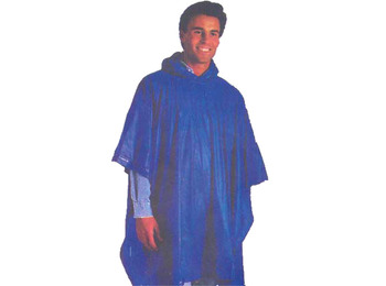 Poncho PVC lateral abierto Azul