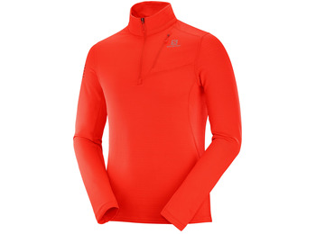 Pullover Salomon Griz HZ Mid M Rojo