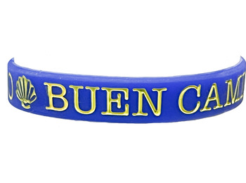 Pulsera Silicona Concha Camino Santiago Azul