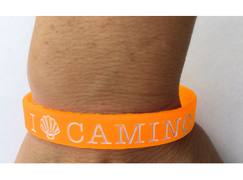 Pulsera Silicona Concha Camino Santiago Naranja