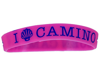 Pulsera Silicona Concha Camino Santiago Rosa