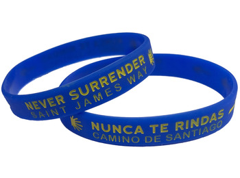 Pulsera silicona Nunca te rindas Español-Inglés