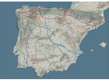 The Big Map of The Caminos de Santiago (50x70 cm)