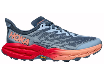 Zapatilla Hoka Speedgoat 5 W Gris acero/Coral