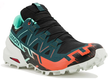 Zapatilla Salomon Speedcross 6 GTX W Negro/Verde/Rojo