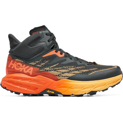 Bota Hoka Speedgoat 5 Mid GTX Negro/Naranja