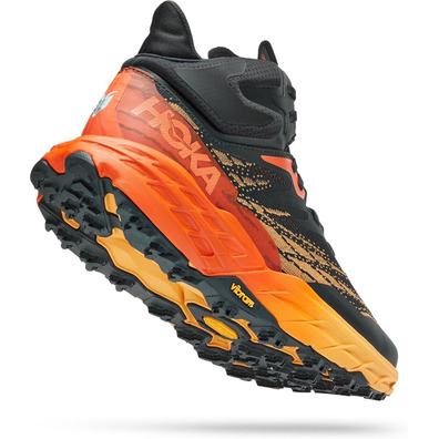 Bota Hoka Speedgoat 5 Mid GTX Negro/Naranja