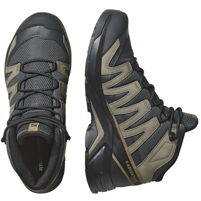 Bota Salomon X-Adventure Recon Mid GTX Gris/Negro/Kaki