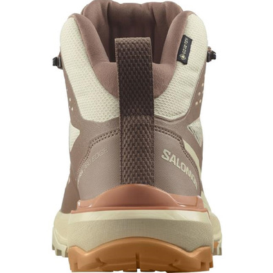 Bota Salomon X Ultra 360 Edge Mid GTX W Beige/Marrón