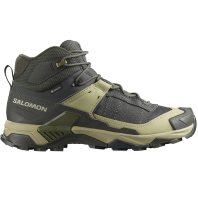 Bota Salomon X Ultra 5 Mid GTX Gris/Verde