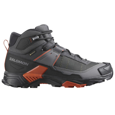 Bota Salomon X Ultra 5 Mid GTX Negro/Gris/Naranja