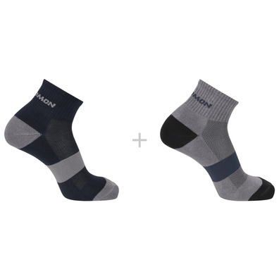 Calcetines Salomon Evasion Ankle (2 pares) Azul/Gris