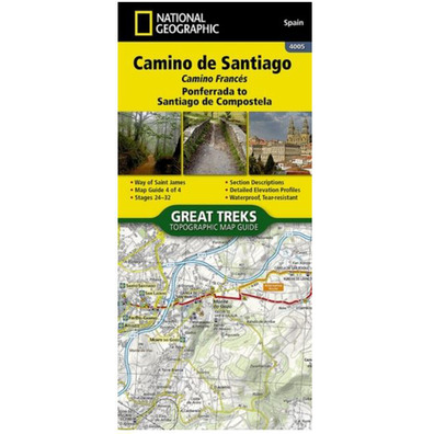 Camino de Santiago: Ponferrada to Santiago de Compostela 1:50.000