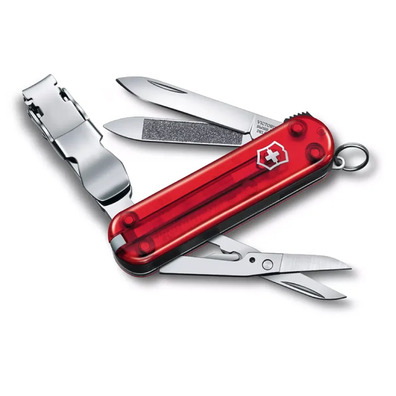 Navaja Victorinox Nail Clip 580 Rojo Translucido