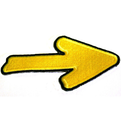 Parche bordado tela Flecha Amarilla del Camino grande