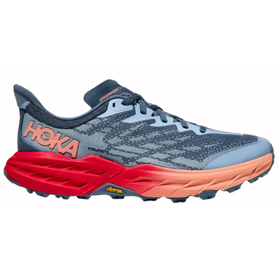 Zapatilla Hoka Speedgoat 5 W Gris acero/Coral