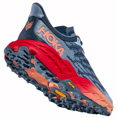 Zapatilla Hoka Speedgoat 5 W Gris acero/Coral