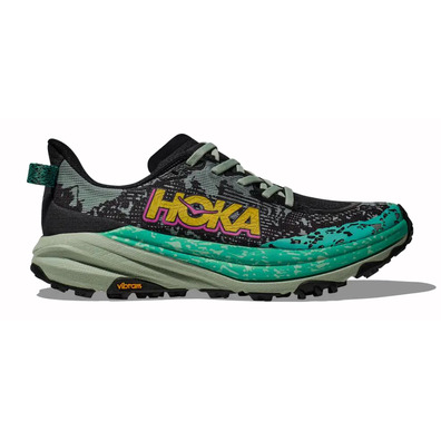 Zapatilla Hoka Speedgoat 6 W Gris/Verde/Amarillo