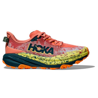 Zapatilla Hoka Speedgoat 6 W Salmón/Amarillo