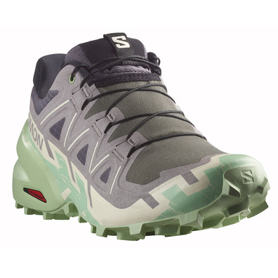 Zapatilla Salomon Speedcross 6 W Gris/Verde