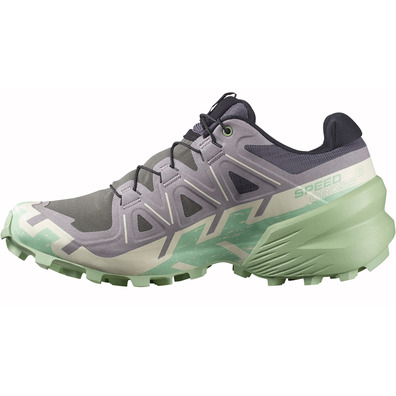 Zapatilla Salomon Speedcross 6 W Gris/Verde