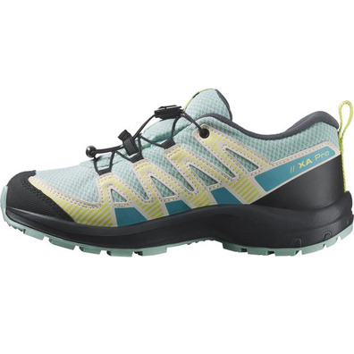 Zapatillas Salomon Xa Pro V8 CSWP J Verde Agua/Lima