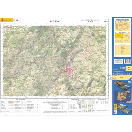 Mapa Sarria 124-1 Escala 1:25.000 IGN