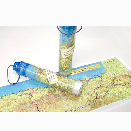 Mapa Camino de Santiago enrollable 66 x 24 cm