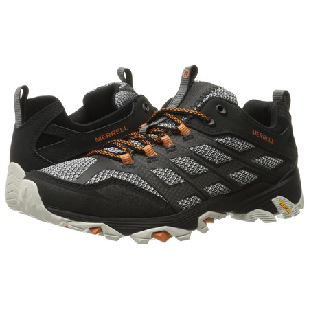 Zapato Merrell Moab Fst Negro/Gris/Naranja