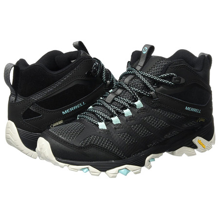 Bota Merrell Moab FST Mid GTX W Negro/Turquesa