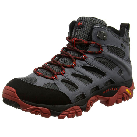 Botas Merrell Moab Mid GTX Gris/Negro/Rojo