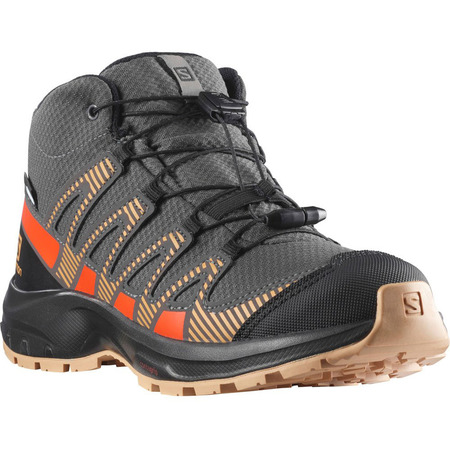 Bota Salomon XA PRO V8 MID CSWP J Gris/Dorado