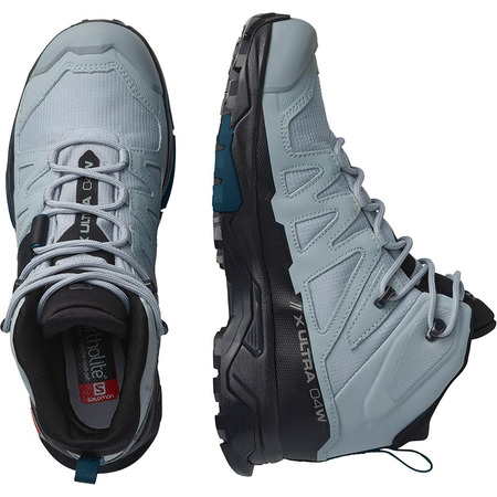 Botas Salomon X Ultra 4 Mid Wide GTX W Gris/Azul