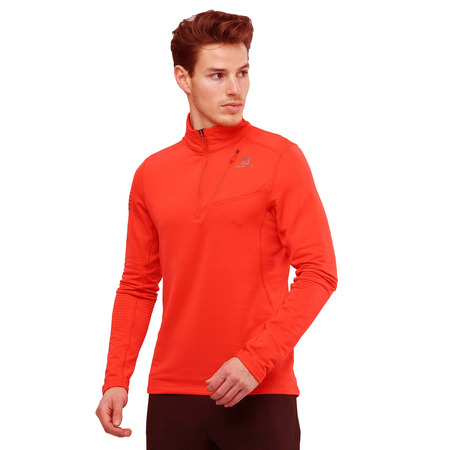 Pullover Salomon Griz HZ Mid M Rojo