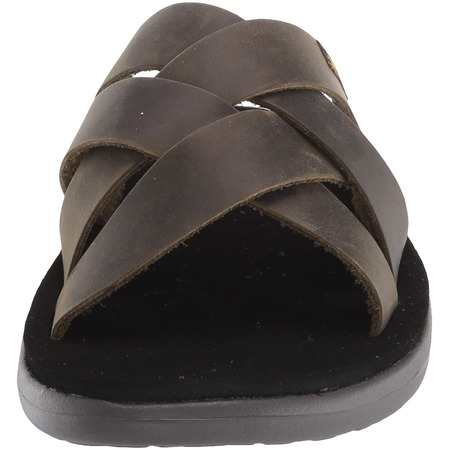 Sandalia Teva Voya Slide Leather Oliva Oscuro