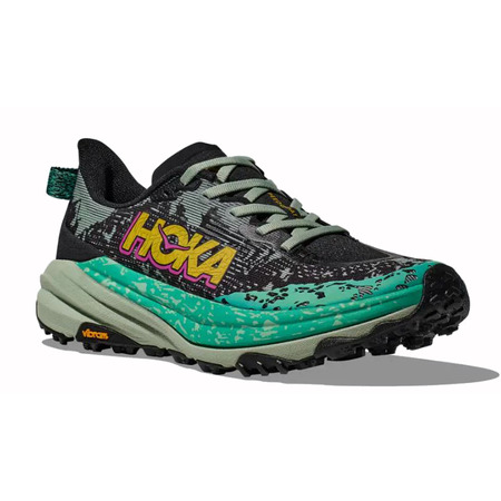 Zapatilla Hoka Speedgoat 6 W Gris/Verde/Amarillo