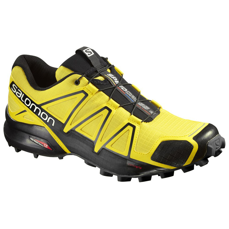 Zapatillas De Trail Running Salomon Precios España - Speedcross 4 Hombre  Negras Amarillo