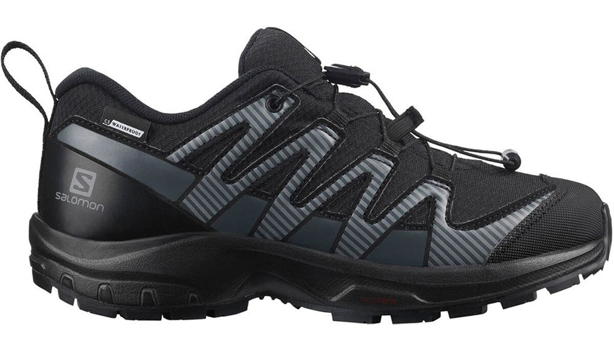 Salomon Xa Pro V8 gris zapatillas trail running niño