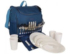 Bolsa Picnic Isotérmica Con Vajilla Regatta Stamford Azul