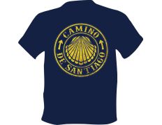 Camiseta concha Camino de Santiago marino