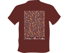 Camiseta Pueblos Camino de Santiago Rojo granate