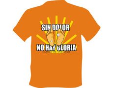 Camiseta Sin dolor no hay Gloria Naranja