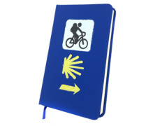 Libreta Camino de Santiago Triple señal con bici