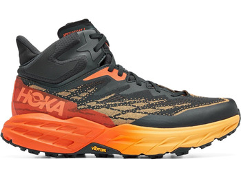 Bota Hoka Speedgoat 5 Mid GTX Negro/Naranja