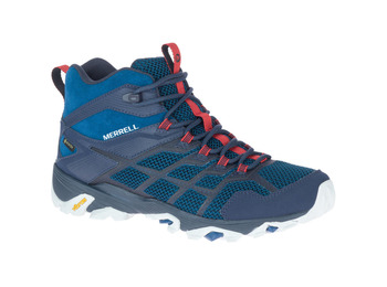 Bota Merrell Moab FST 2 Mid GTX Azul/Naranja