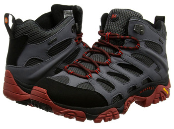 Botas Merrell Moab Mid GTX Gris/Negro/Rojo